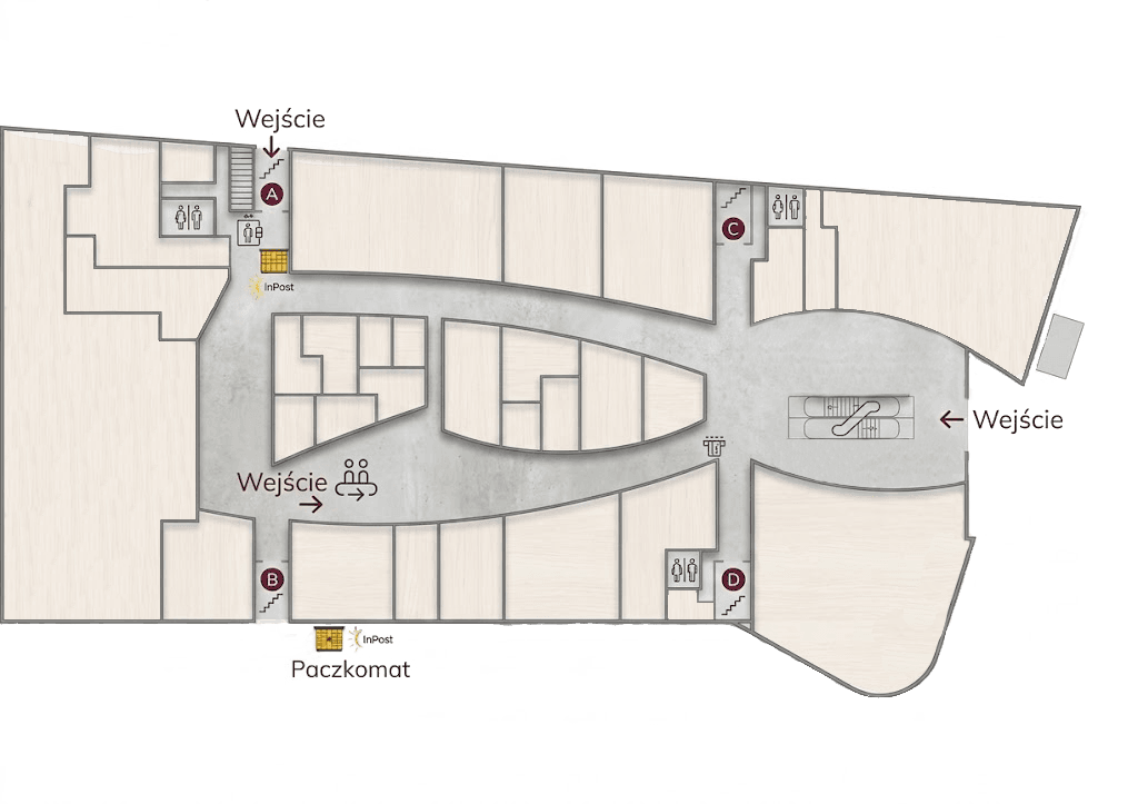Plan centrum - Parter (poziom 0)